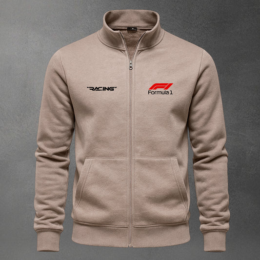 Buzo F1 Fórmula 1 Cuello Alto Bordado con Cierre Completo | Perchado Monarca 280 g