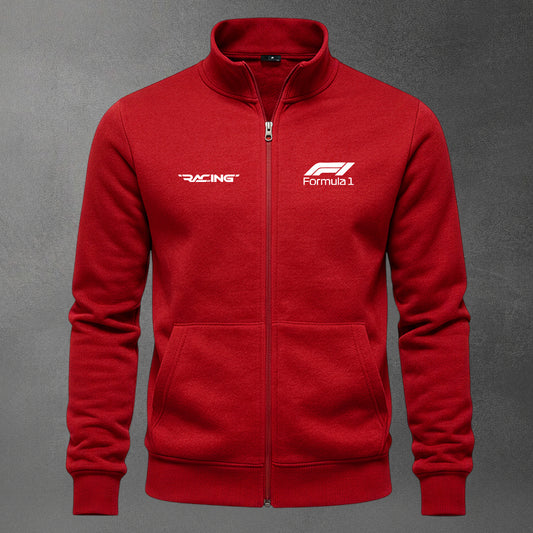 Buzo F1 Fórmula 1 Cuello Alto Bordado con Cierre Completo | Perchado Monarca 280 g