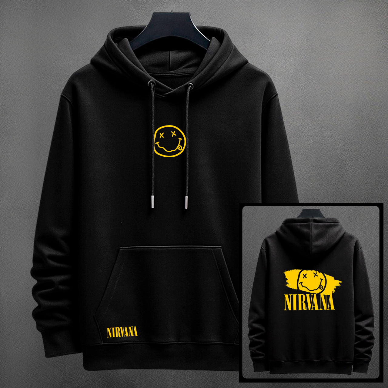 Buzo Nirvana Unisex Premium Perchado – Hoodie Estampado Rock
