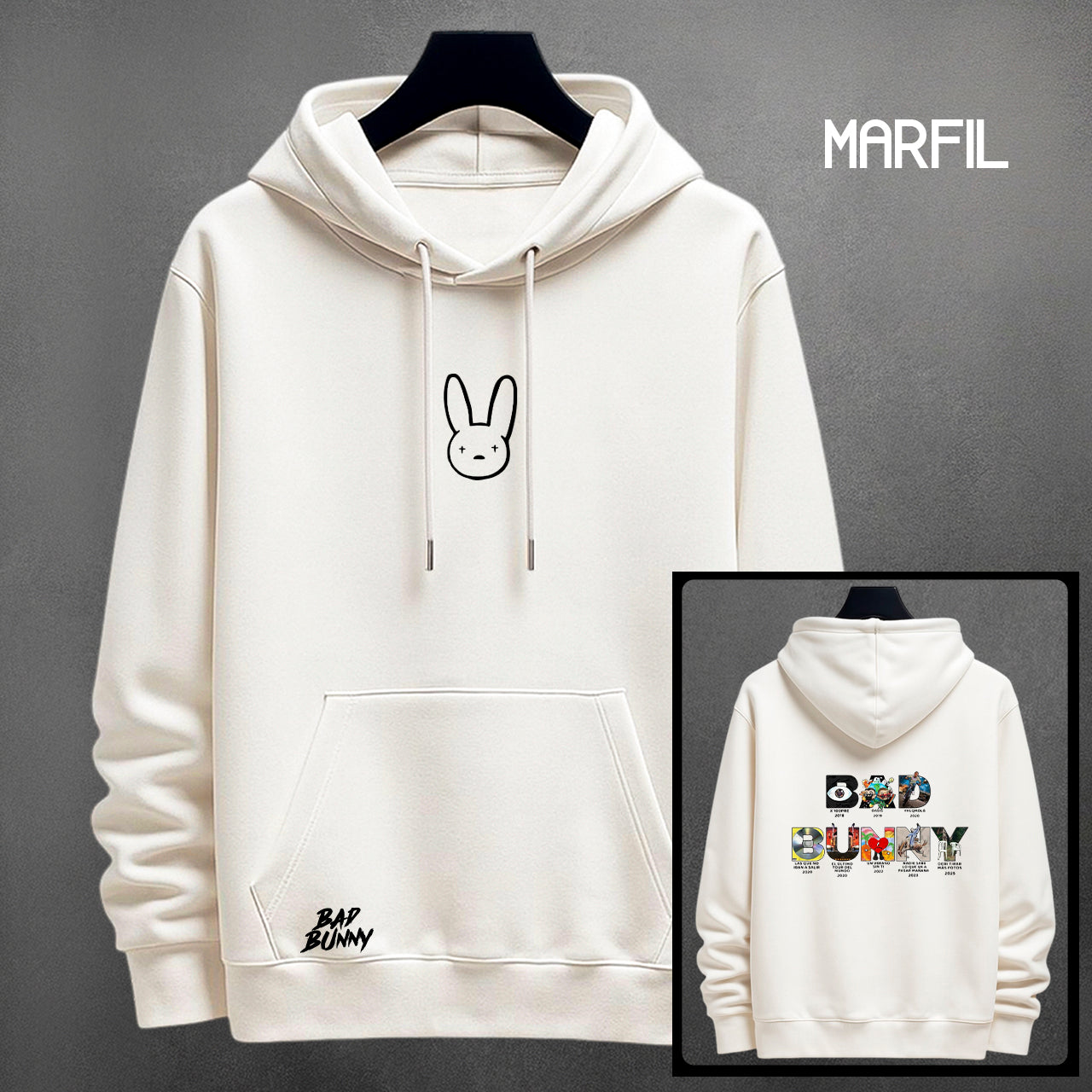 Buzo Bad Bunny Estampado Unisex – Hoodie Premium Perchado